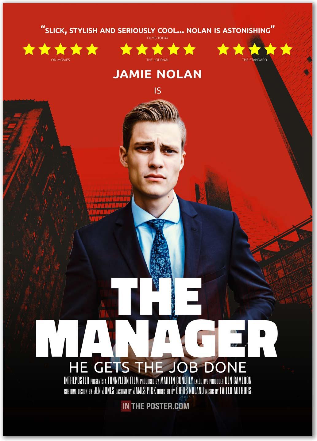The Manager - Custom Action Movie Poster Design - In The Poster