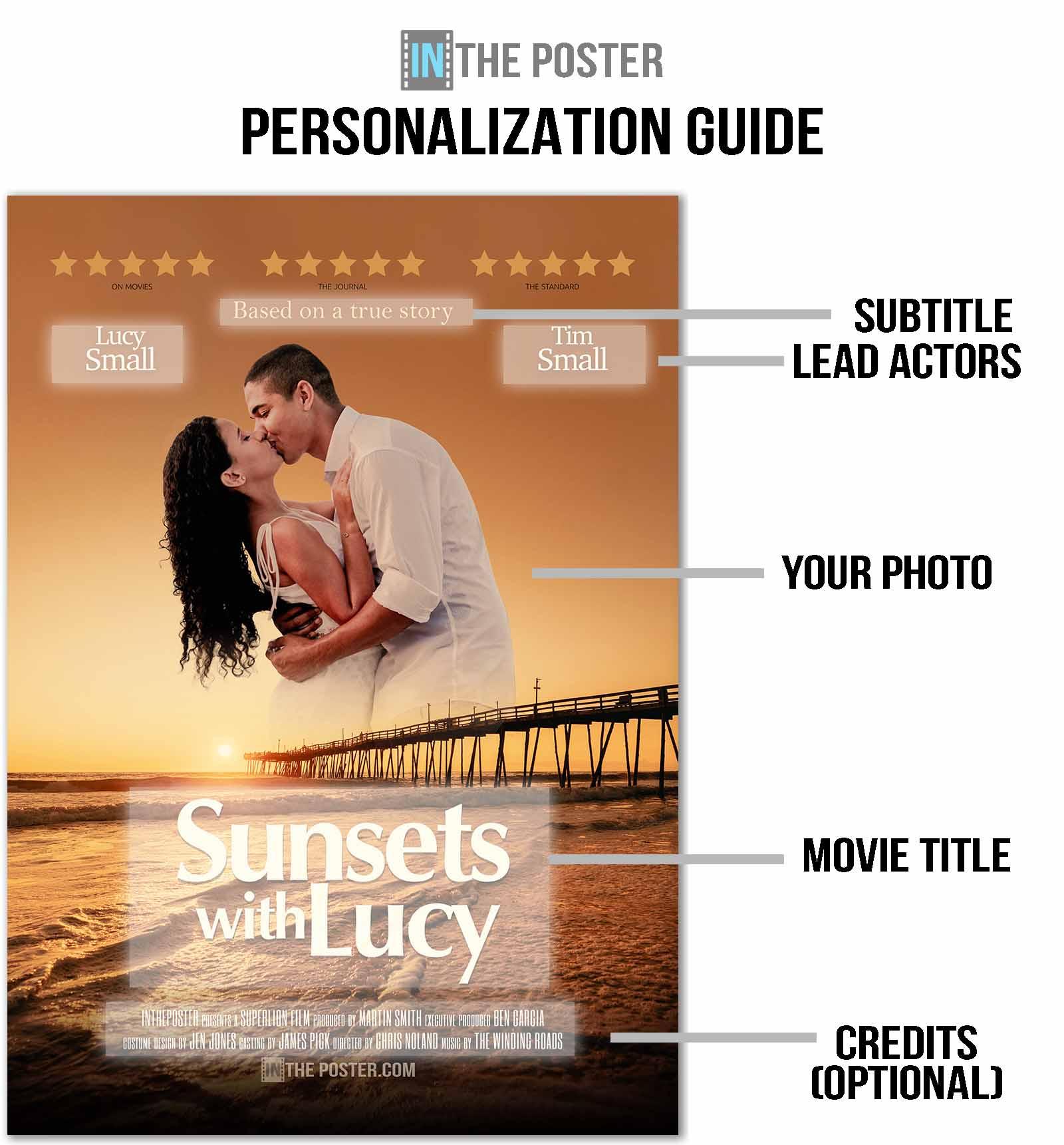 Sunsets With You - Custom Movie Poster Design - In The Poster
